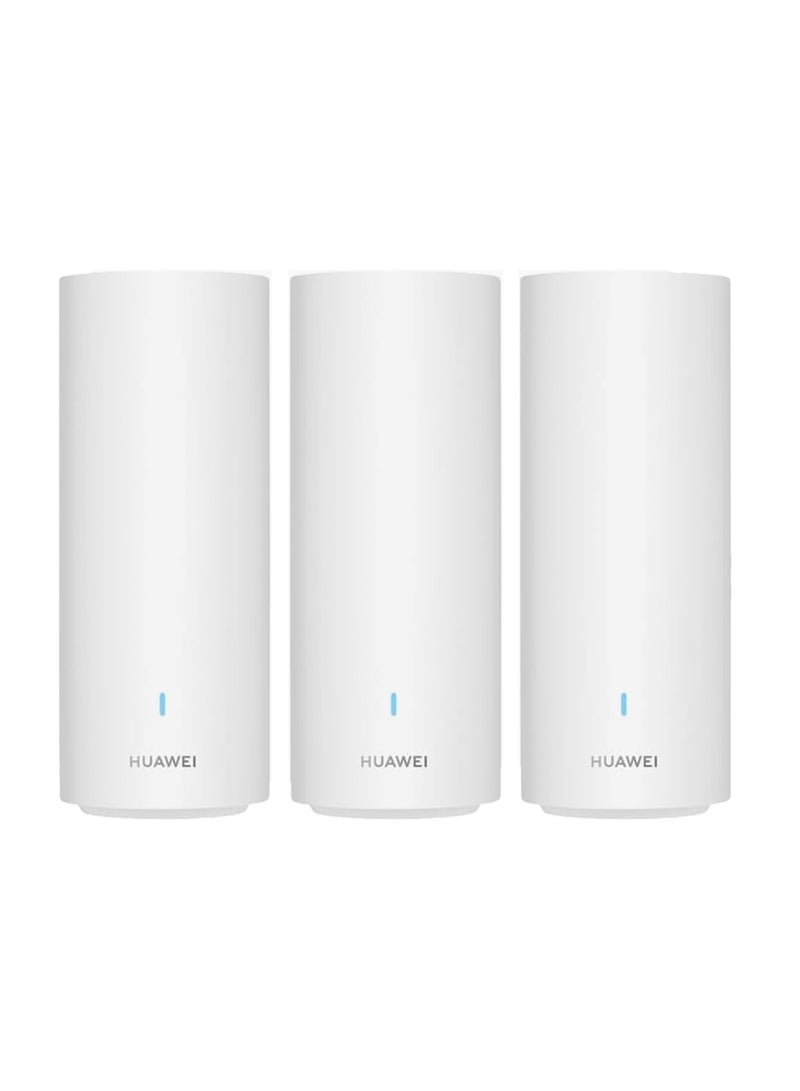 WiFi Mesh 3 Pack of 3, HUAWEI Whole-Home Wi-Fi System, HarmonyOS Mesh+, One-Touch Connect, Visualized Wi-Fi Diagnosis, HUAWEI HomeSec Security Protection, HUAWEI AI Life App White