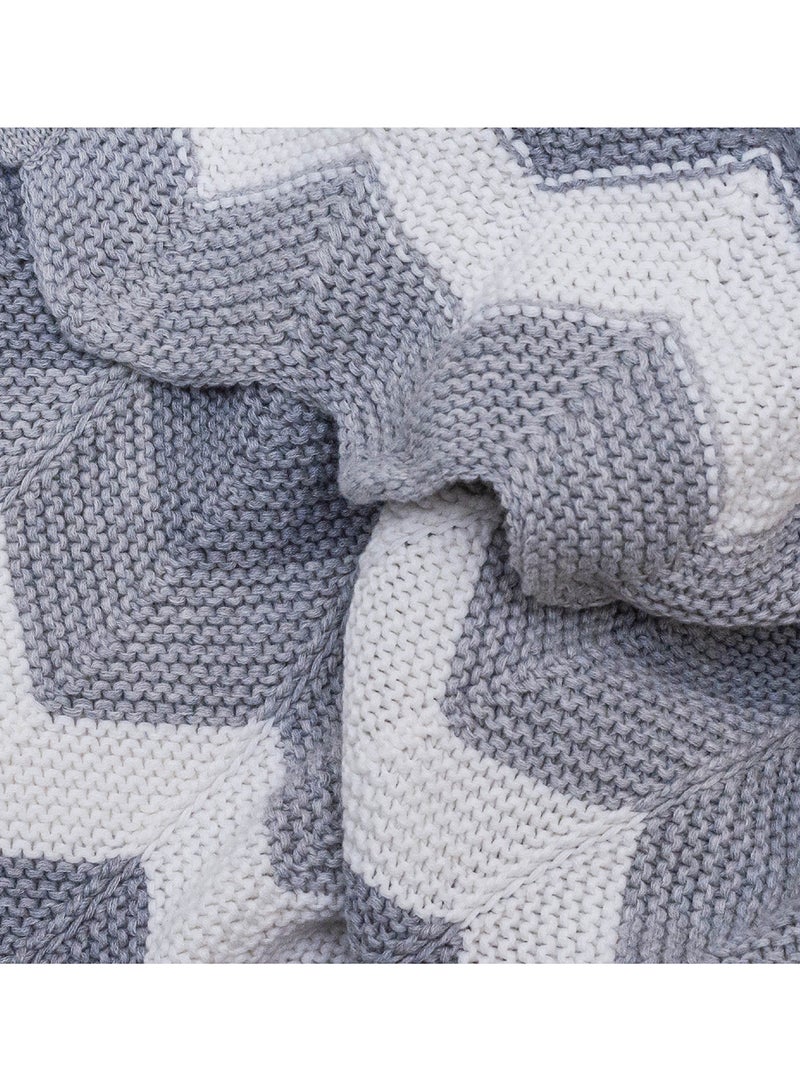 مون بطانية أطفال محبوكة من القطن - Image 4