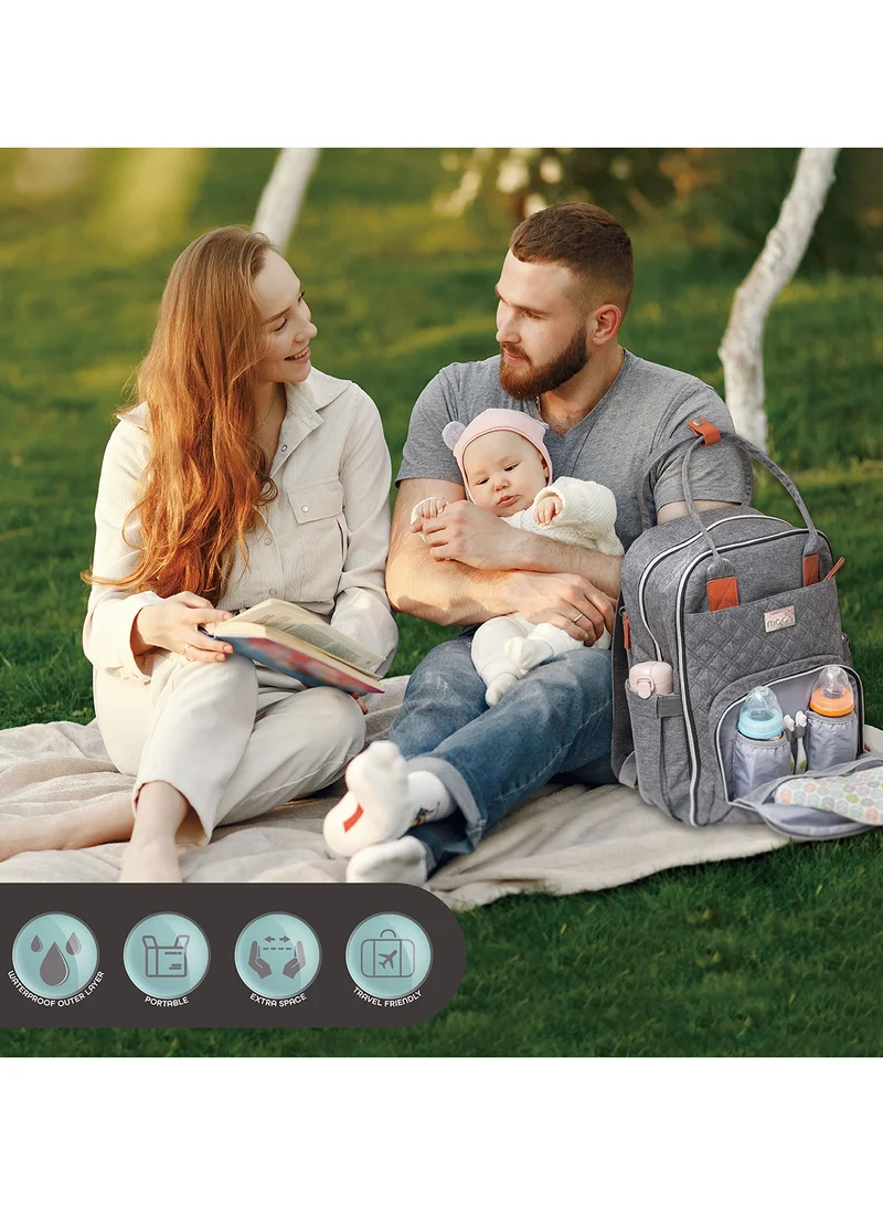 Moon Nutra Diaper Backpack - Grey