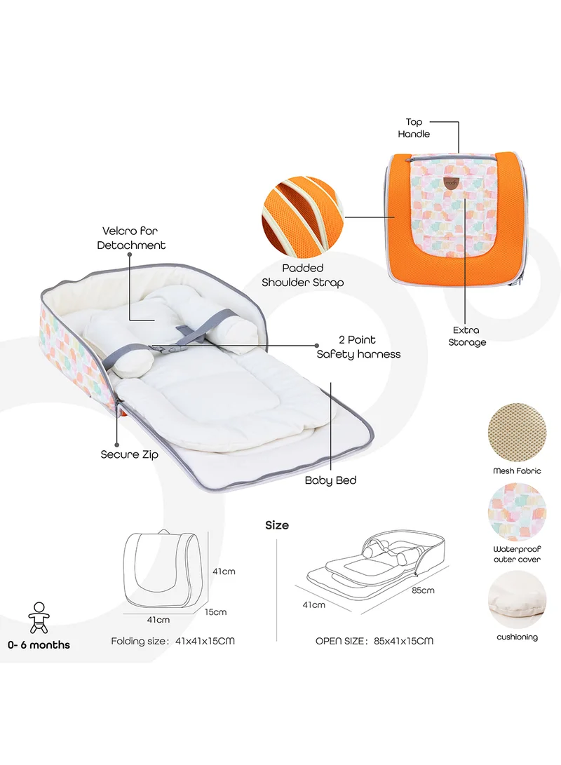 Moon 2-In-1 Travel Baby Bed And Backpack
