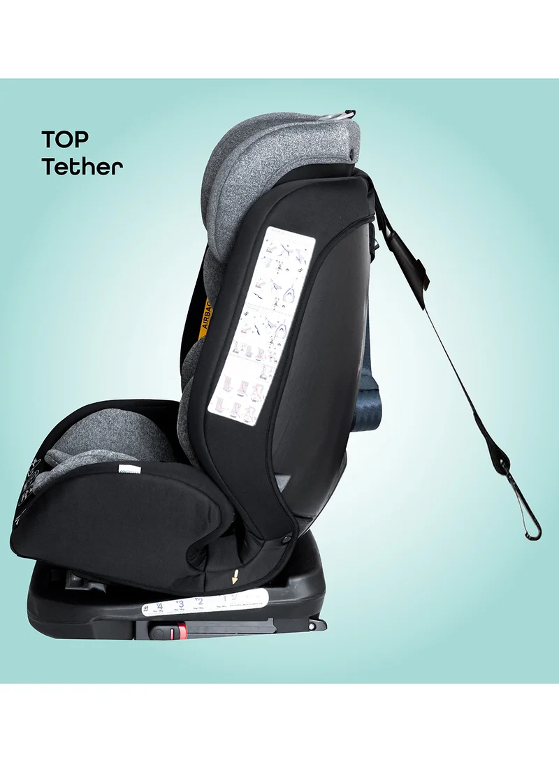 Moon Rover Baby Car Seat – Group 0+/1/2/3 360° Rotating Convertible Seat (0m–12y), Rear Facing 0–12m, Forward Facing 9m–12y, ISOFIX And Safety Harness – Black