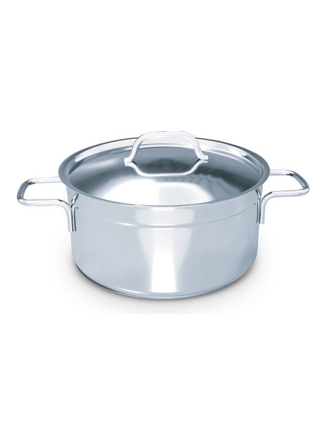 DELICI Stainless Steel Sauce Pan 24cm (DSP 24W), Well Polished Exterior, Non-Stick Interior, Oven Safe, Dishwasher Safe, 304 Grade, Ergonomic Handle, Premium Lid, Heavy Base Sandwich Bottom, Strong & Durable Silver 24cmcm  - Image 1