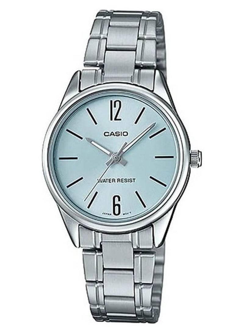 CASIO Men's Stainless Steel Analog Watch LTP-V005D-2BUDF - Image 1