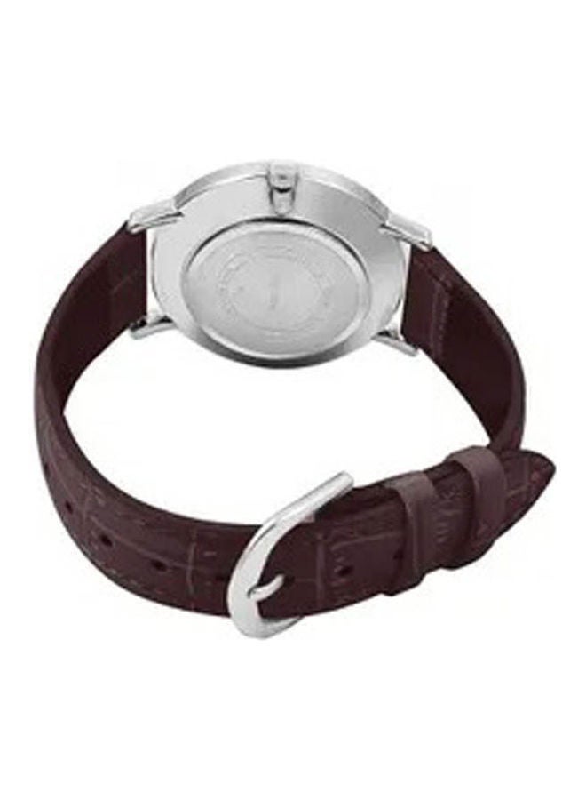 CASIO Men's Leather Analog Watch MTP-VT01L-2BUDF - Image 2