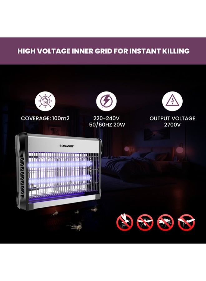 SONASHI - Fly, Mosquitoes, and Insect Killer 31W with UV-A Tube for Instant Killing | No Poisonous Vapor/Odor | Easy hanging and clean with Removable Tray | Low Power Consumption Device 31 W SIK-720N Black - Image 1