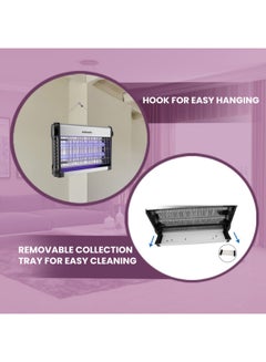 SONASHI Fly, Mosquitoes, and Insect Killer 31W with UV-A Tube for Instant Killing | No Poisonous Vapor/Odor | Easy hanging and clean with Removable Tray | Low Power Consumption Device 31 W SIK-720N Black  - Image 4