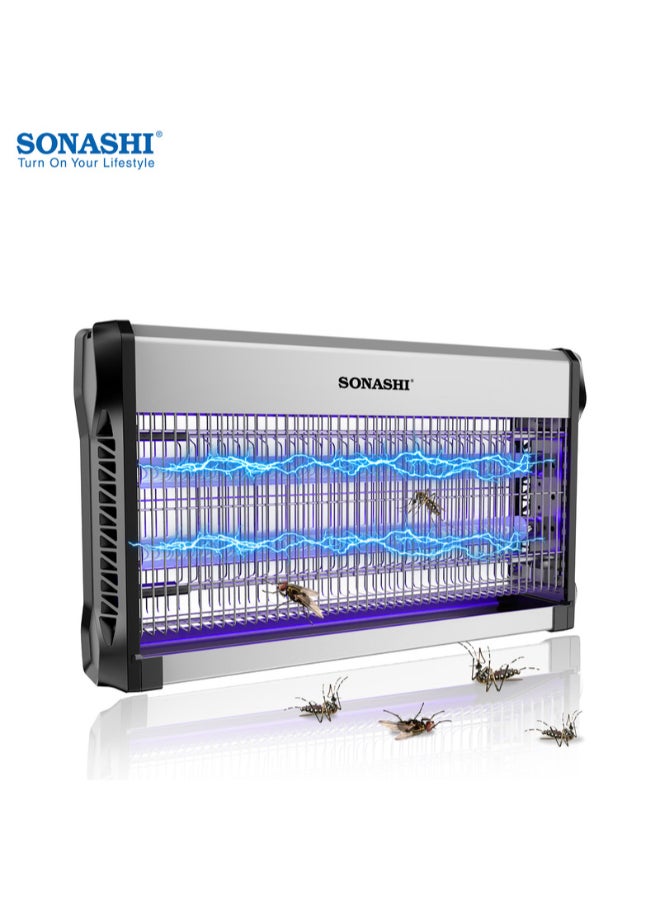 SONASHI 30W Electric Automatic Pest Bug/Mosquito/Insect Killer With UV-A Tubes | No Poisonous Vapor/Odor | Hanging Chain for Easy Installation | Suitable for Kitchen, Home, Indoor, and Yards SIK-730N Black 