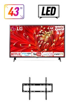 43 Inch Full HD LED Smart TV With Flat Panel TV Wall Mount Bracket 20 X 26Cm 43LM6370PVA Black