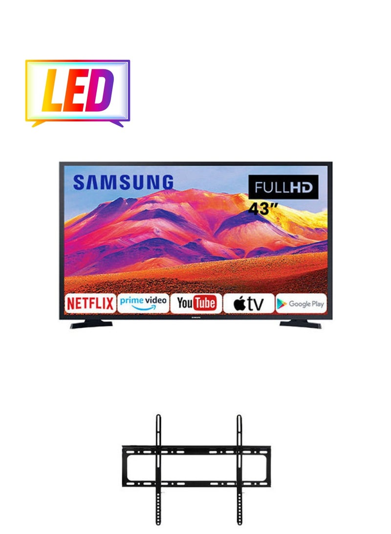Samsung 43 Inch Full HD LED Smart TV With Flat Panel TV Wall Mount Bracket 20 X 26Cm 43T5300 Black  - Image 1