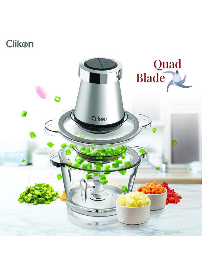 كليكون طقم قطاعة مع مقشرة ثوم 2 L 350 W CK2643 متعدد الألوان  - Image 2