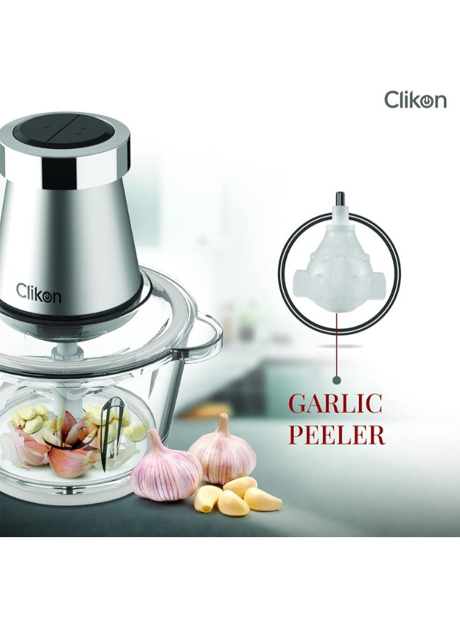 كليكون طقم قطاعة مع مقشرة ثوم 2 L 350 W CK2643 متعدد الألوان  - Image 3