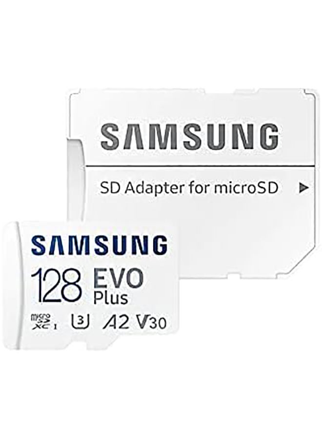 سامسونج - بطاقة ذاكرة Evo plus 128GB microSD SDXC U3 فئة 10 A2 محول 130 برميل/الثانية 2021 MB-MC128KA/APC - Image 1