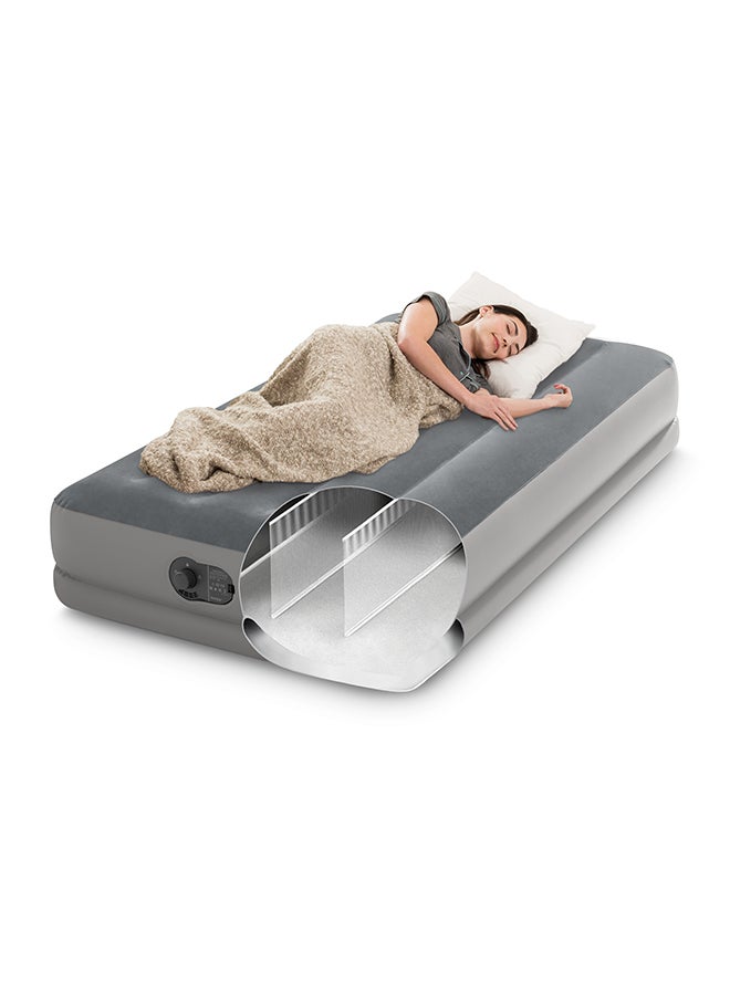INTEX Dura Beam Prestige Airbed With Fastfill USB Pump Queen Size 60x80x12inch PVC Light/Dark Grey  - Image 4