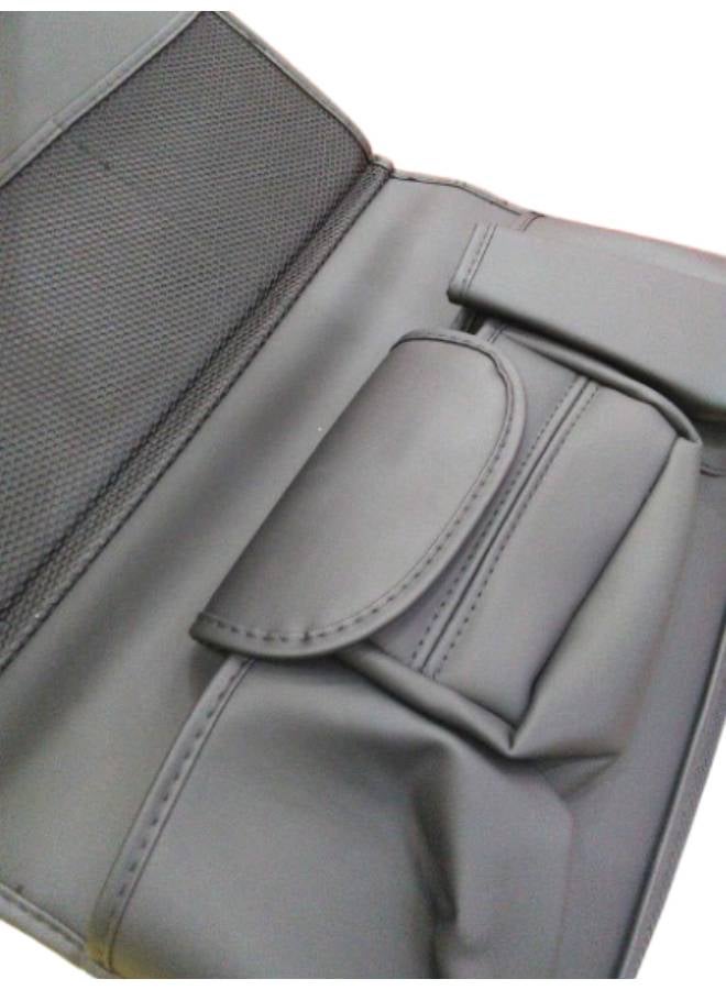 Generic Car Seat Back Storage Organizer And Storage Bag With Faux Leather Folding Table And Multifunction Organizer Holder  - Image 1