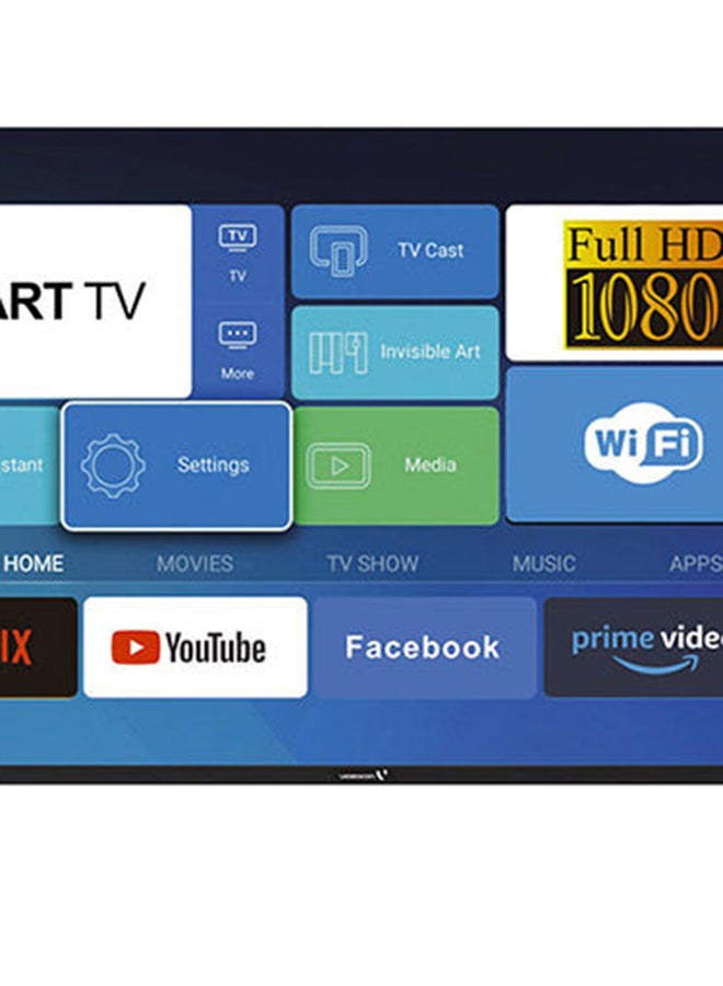 VIDEOCON - 43 Inch Edgeless Android 14 Full HD Smart TV Netflix, Youtube, Amazon Prime Etc E43EL1100 Black - Image 1