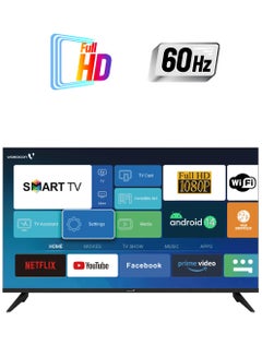 فيديوكون تلفزيون ذكي عالي الدقة بالكامل بدون حواف مقاس 43 بوصة E43EL1100 أسود E43EL1100 أسود  - Image 1