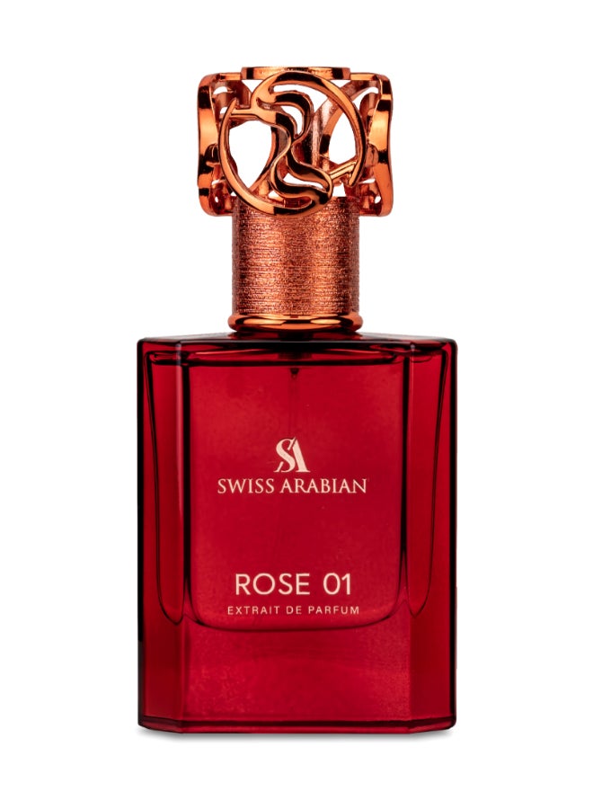 سويس أربيان عطر روز 01 إكستريت دو بارفيوم، 50مل، عطر فاخر عالي الجودة، للجنسين، بلمسة الورد، زهري، فاكهي، مزيج فاخر للنساء والرجال 50ملليلتر - Image 1