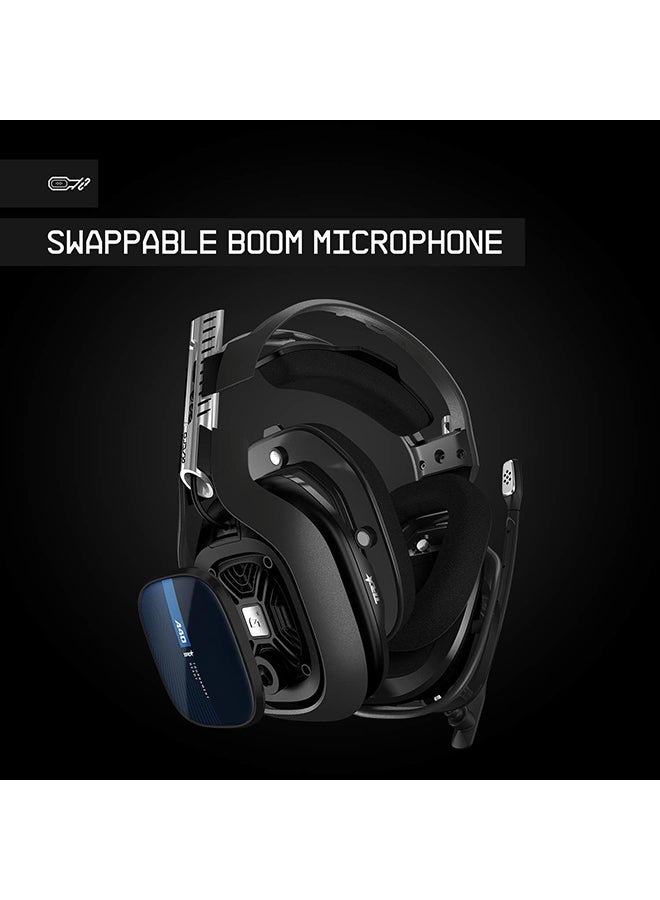 ASTRO - ASTRO Gaming A40 TR Wired Gaming Headset, ASTRO Audio V2, Dolby ATMOS, 3.5mm Audio Jack, Swappable Mic, for PS5, PS4, PC, Mac, Nintendo Switch, Mobile - Black/Blue - Image 1