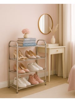 4-Layer Storage Shoe Rack 26x60x67 cm 12 pairs of shoe Silver