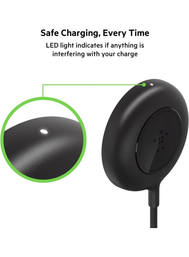 belkin - Magnetic Wireless Charger Pad 7.5W - Magsafe Compatible Apple Wireless Charger, Safe And Secure Wireless Charger For Apple iPhone 15/14/13/12 Series Black - Image 1