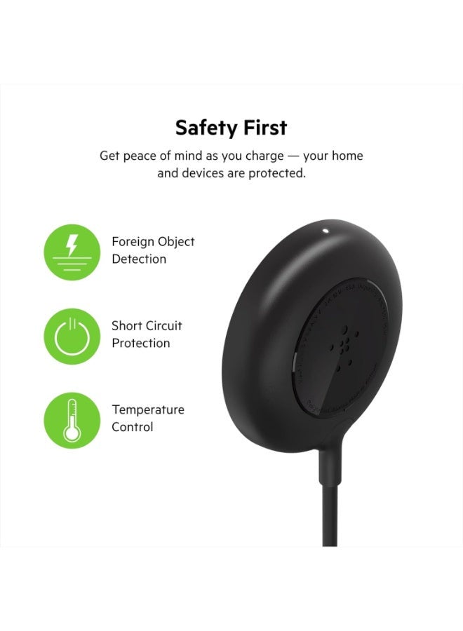 belkin - Magnetic Wireless Charger Pad 7.5W - Magsafe Compatible Apple Wireless Charger, Safe And Secure Wireless Charger For Apple iPhone 15/14/13/12 Series Black - Image 1