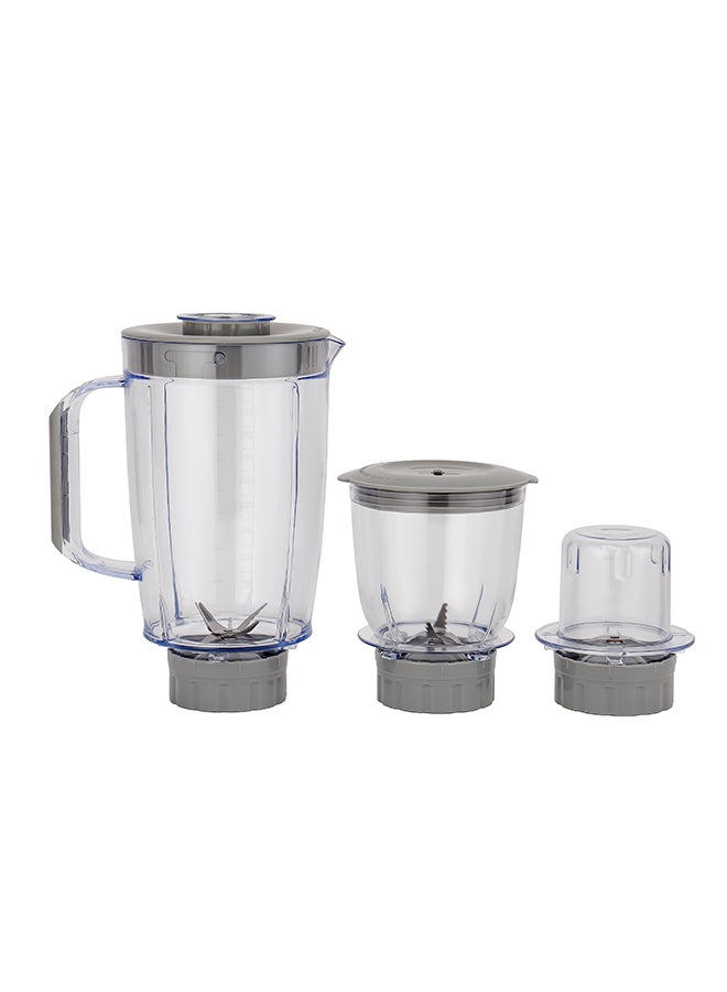 GEEPAS - 3-In-1 Blender With Stainless Steel Blades, Turbo Button For Ice Crushing, 3 Speed With Pulse Function, Overheat Protection, Powerful Motor 1.8 L 600 W GSB44034N Multicolour - Image 1