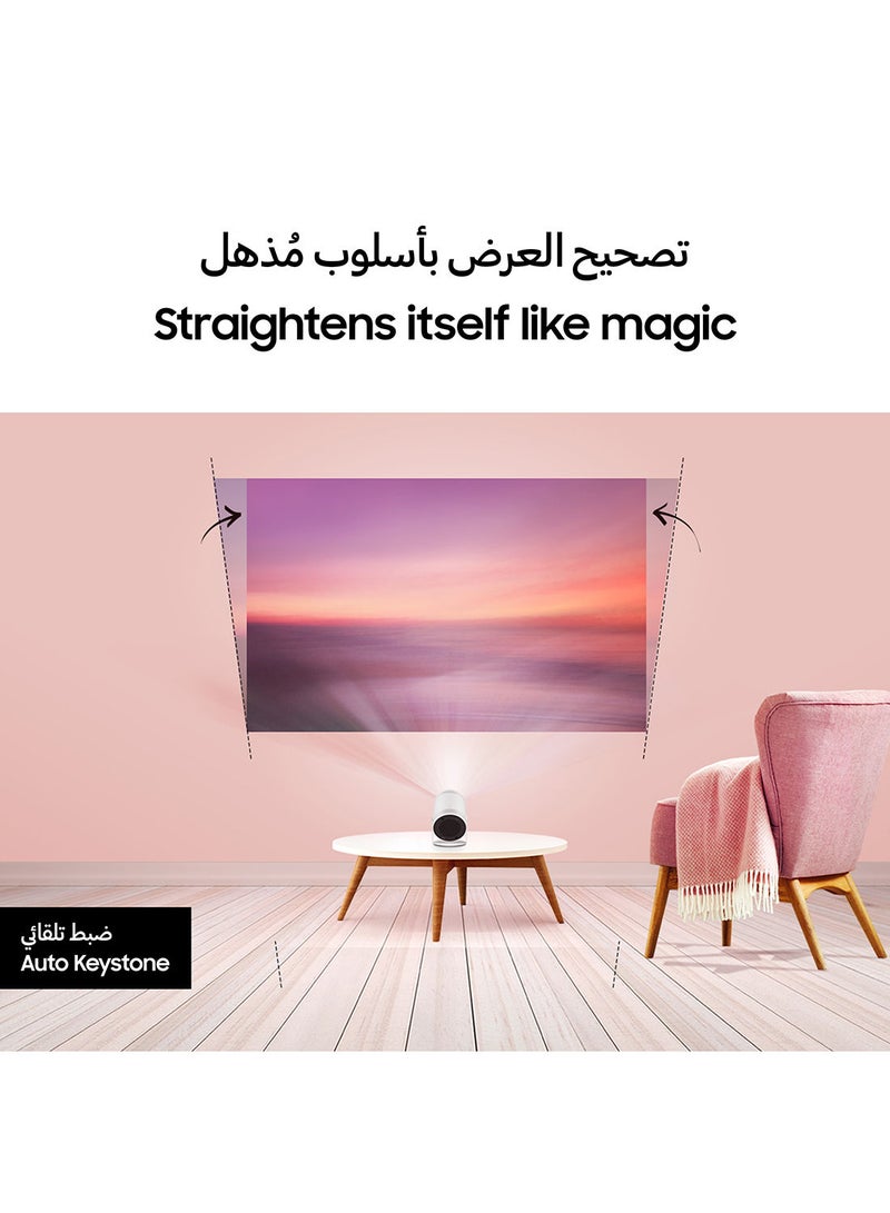سامسونج - شاشة ذا فري ستايل LED الذكية المحمولة بعرض 100 بوصة بنطاق ديناميكي عالٍ وتجربة شاشة كبيرة وصوت بزاوية 360 درجة جديدة - إصدار 2022 SP-LSP3B أبيض - Image 1