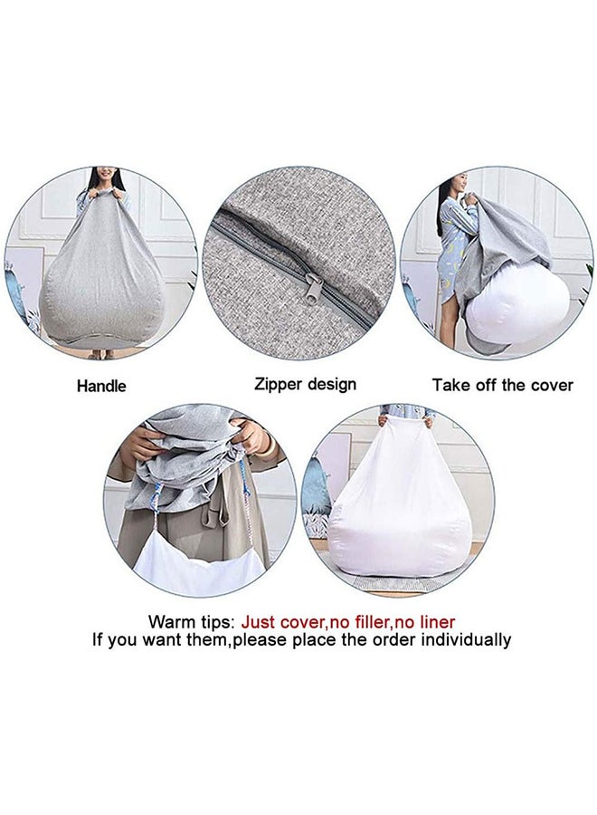 PANDOZ - Ultra-Soft Bean Bag Relaxing Chair Black 80 x 35 x 80cm - Image 1