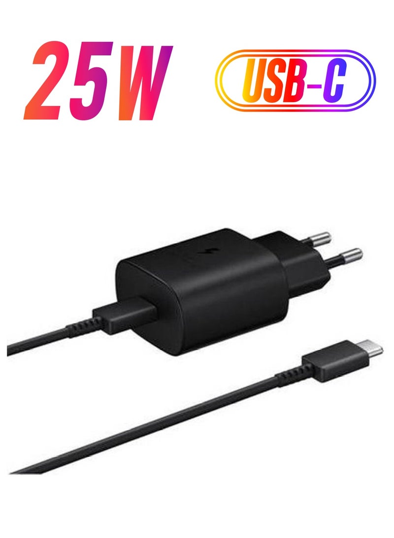 Samsung 25W PD Adapter With Type-C Charging Cable Black - Image 1