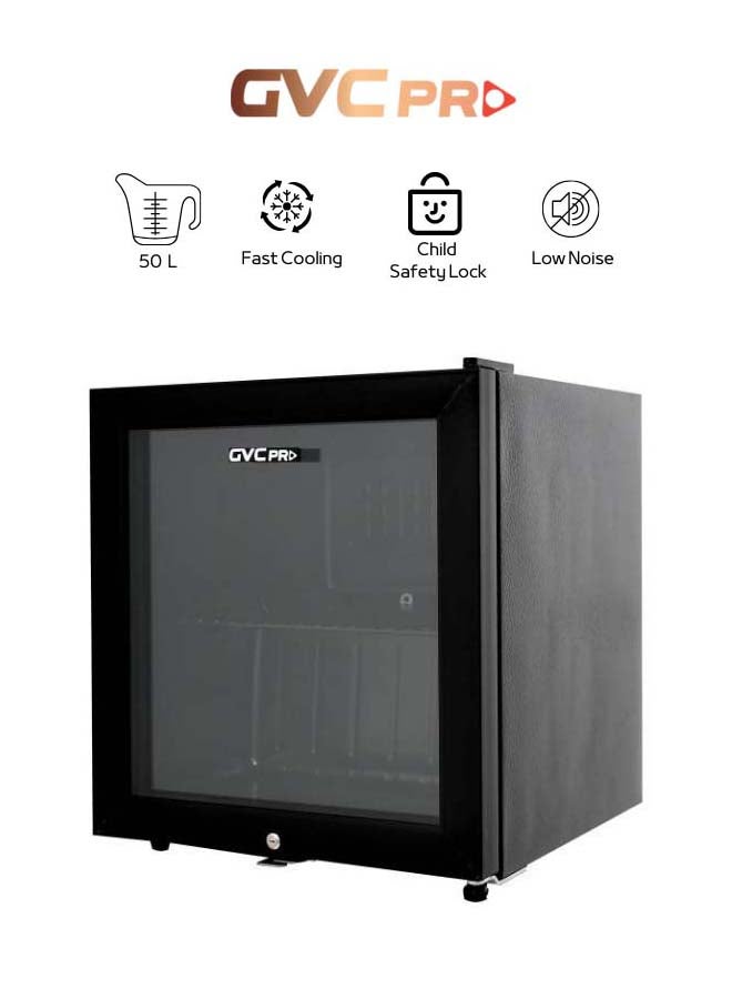 gvc pro - Mini Refrigerator With Glass Door GVRG-75 Black - Image 1