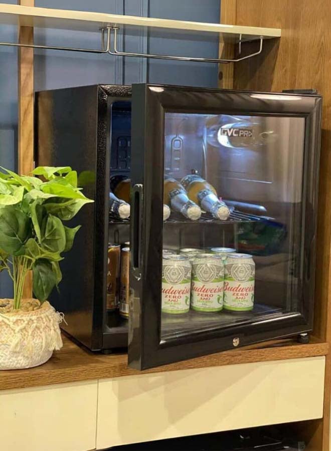 gvc pro - Mini Refrigerator With Glass Door GVRG-75 Black - Image 1