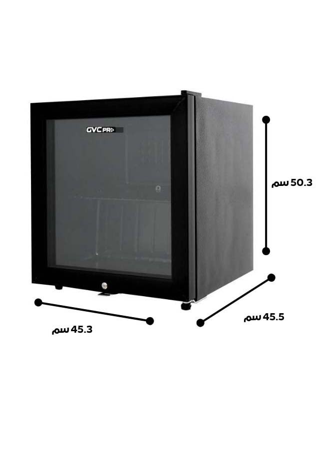 gvc pro - Mini Refrigerator With Glass Door GVRG-75 Black - Image 1