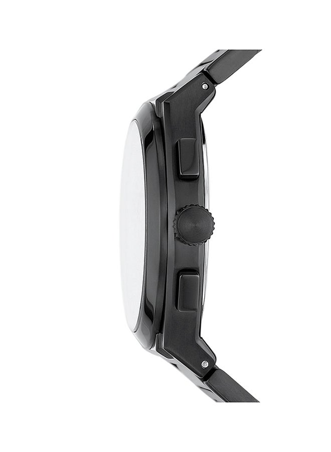 FOSSIL Men's Everett Chonorograph Round Shape Stainless Steel Wrist Watch FS5797 - 42 mm - Black - Image 3