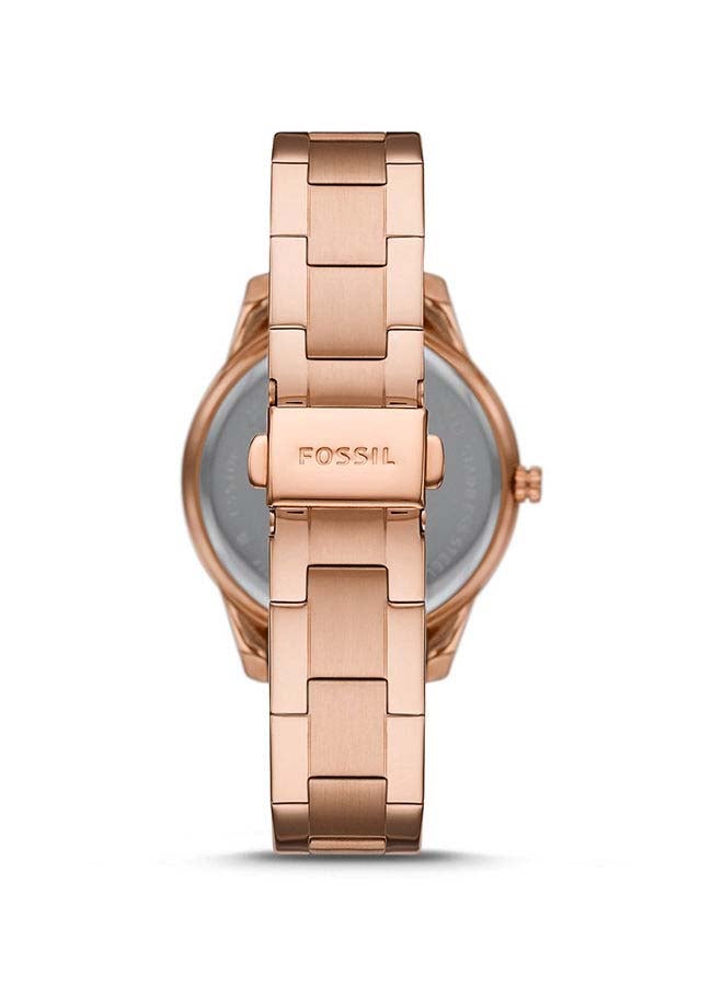 FOSSIL Women's Stella Sport Multifunction Round Shape Stainless Steel Analog Wrist Watch ES5106 - 37 mm - Rose Gold - Image 2