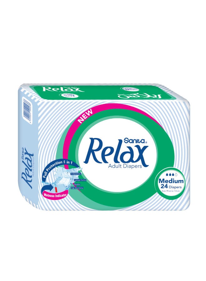 Relax Adult Diapers Medium 24 diapers - pnsku/N52555021A/45/_/1709209350/84642d70-7198-4bf8-88a3-2f6dfe74c270