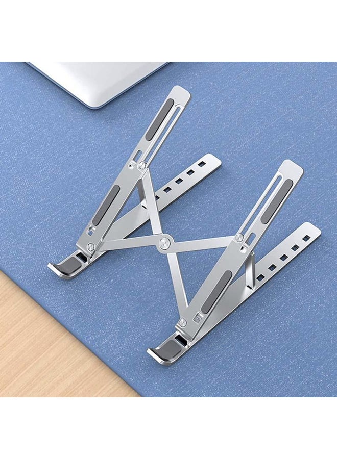 Portable Aluminium Alloy Laptop Stand Silver - Image 3
