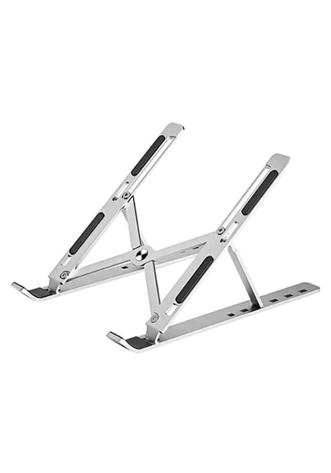 Portable Aluminium Alloy Laptop Stand Silver - Image 1