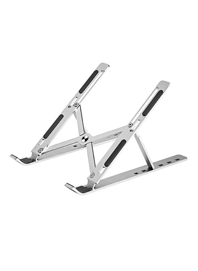 Portable Aluminium Alloy Laptop Stand Silver - Image 1