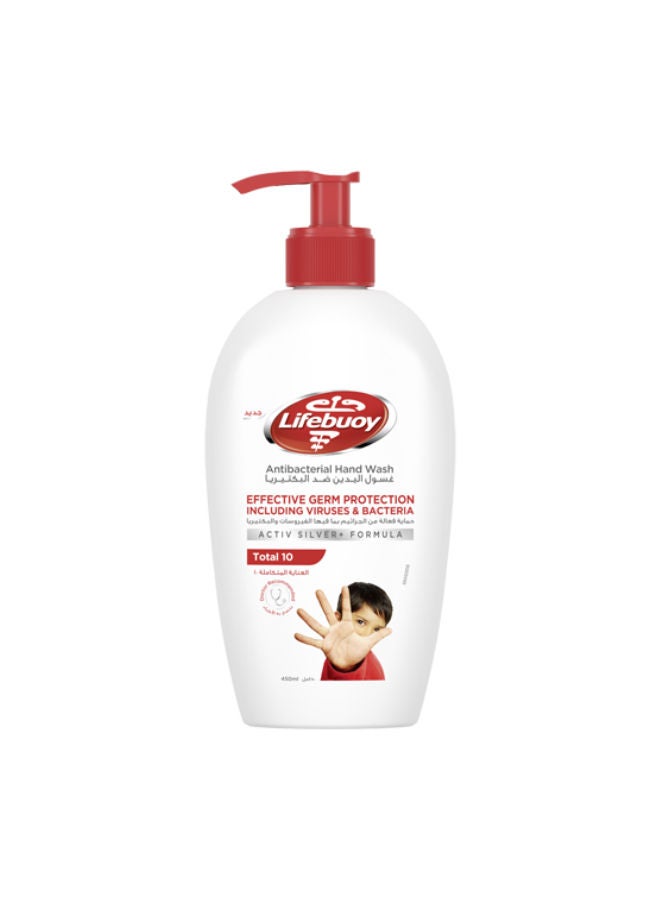 Lifebuoy Total Care Antibacterial Handwash Made with Activ Silver Formula effective germ protection  Promo 450ml  - Image 1