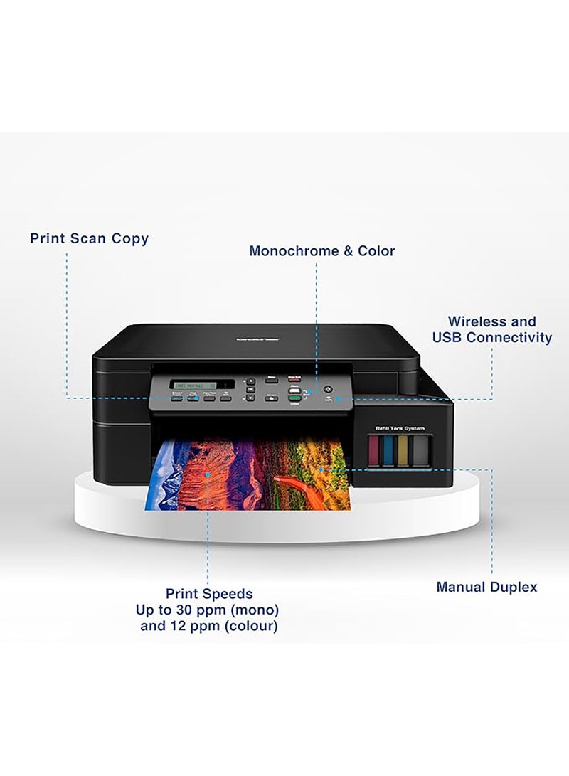 Wireless All In One Ink Tank Printer, DCP-T520W, Mobile & Cloud Print And Scan, High Yield Ink Bottles Black - pnsku/N52595776A/45/_/1724332573/0204735e-7aa1-4a3e-b264-df423574a055