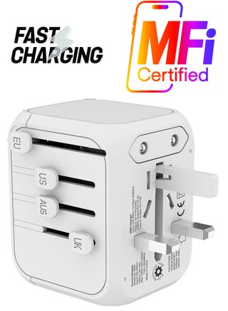 Universal Travel Charger Conversion Adapter White - pnsku/N52595799A/45/_/1738266482/03b602a4-7fe1-4ee5-a1ea-6cc8231b3755
