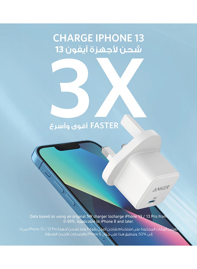 Anker iPhone 16 Pro 20W USB C Fast Charger, PowerPort III Cube for iPhone 16/16 Pro/16 Plus/16 Pro Max, 15/14 Series, Samsung, iPad, Huawei, Xiaomi, Vivo, Oppo and More White  - Image 2