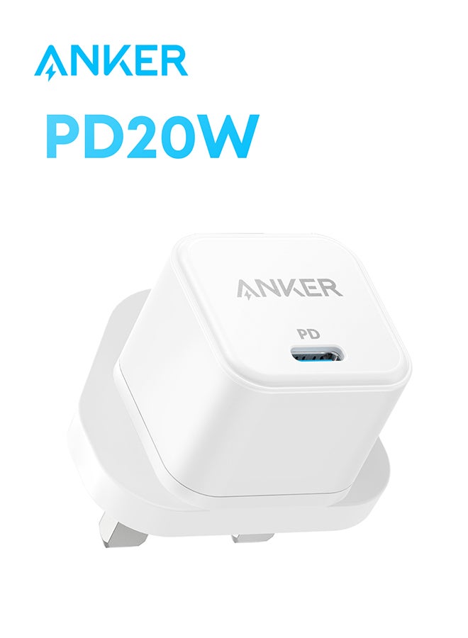 Anker iPhone 16 Pro 20W USB C Fast Charger, PowerPort III Cube for iPhone 16/16 Pro/16 Plus/16 Pro Max, 15/14 Series, Samsung, iPad, Huawei, Xiaomi, Vivo, Oppo and More White  - Image 1