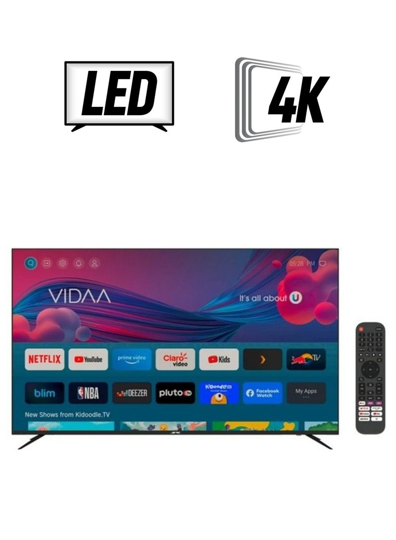 نيكاي تلفزيون LED ذكي مقاس 55 بوصة بدقة فائقة الوضوح وجودة 4K UHD55SVDLED1 أسود  - Image 1