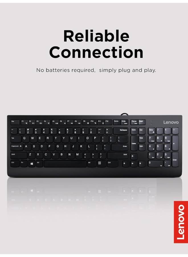 Lenovo 300 USB Keyboard Wired Adjustable Tilt Black  - Image 4
