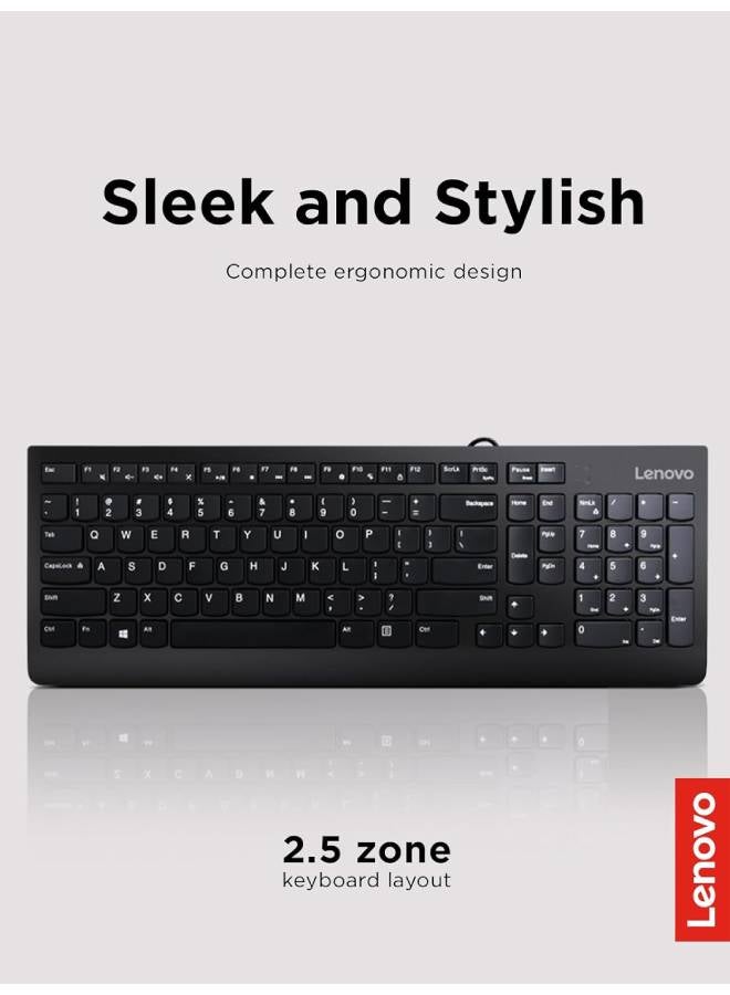 Lenovo 300 USB Keyboard Wired Adjustable Tilt Black  - Image 5