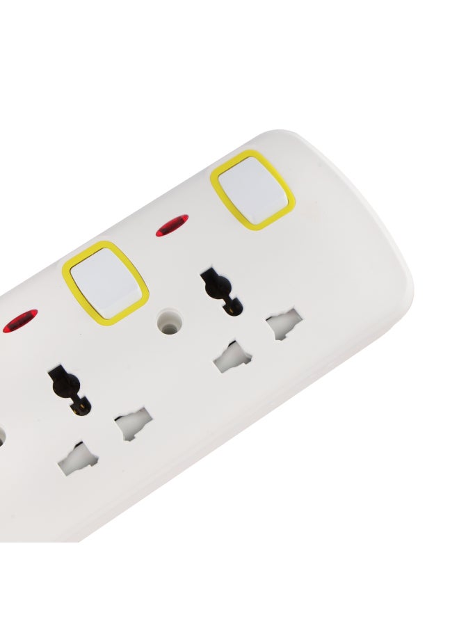 Olsenmark 3 Way Power Socket with Individual Switches- OMES1727D, Equipped with Fire Proof Housing, and Child Safety Shutter, 3 meter Extension Cord, Ideal for Home, Office White - Image 2