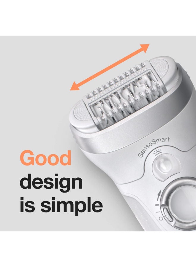BRAUN MBSES9 Senso Smart Epilator With SPA Brushes Wet And Dry Special Design With Travel Bag White - Image 2