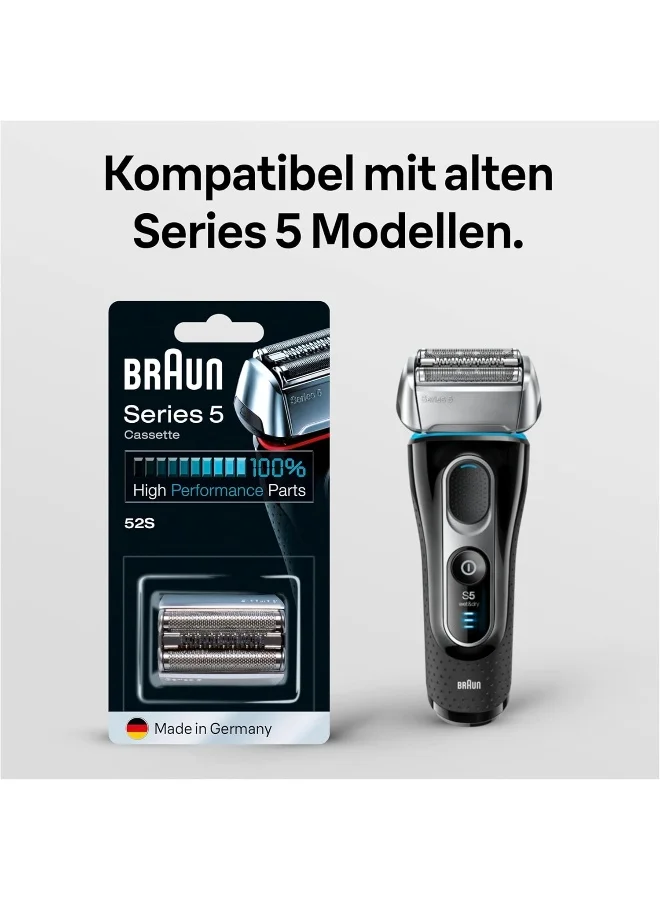 BRAUN Series 5 52S Electric Shaver Head Replacement Cassette Silver
