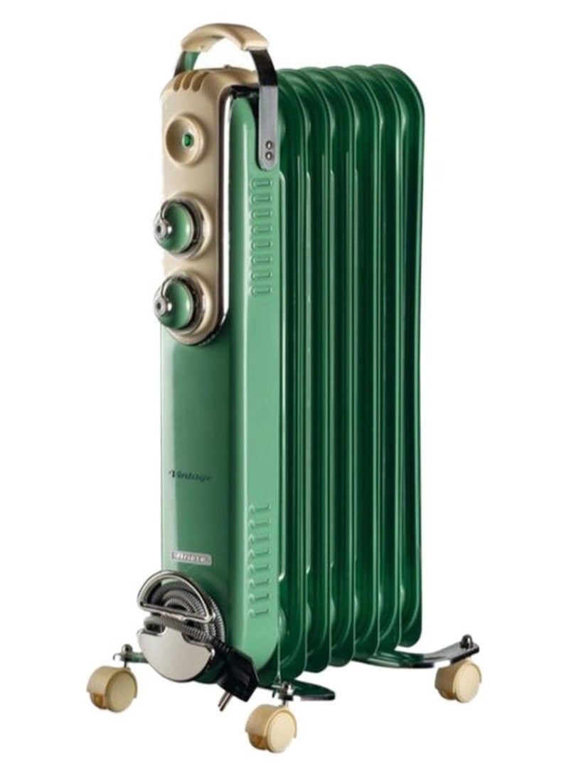 Ariete 7 Fins Vintage Oil Radiator Heater 1500 W 837/04 Green - Image 1
